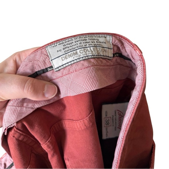 Brioni Jeans Mens 38x30 Terracotta Orange STELVIO Straight Leg Pant Luxury Italy - Picture 4 of 13